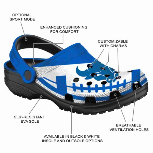 customized buffalo bulls football motif clog new arrival