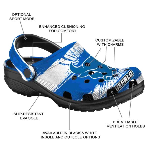 customized buffalo bulls paint splatter graphics clog new arrival