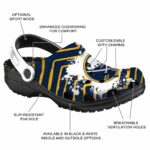 customized buffalo sabres zigzag paint burst clog best selling