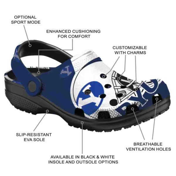 customized byu cougars football helmet clog new arrival