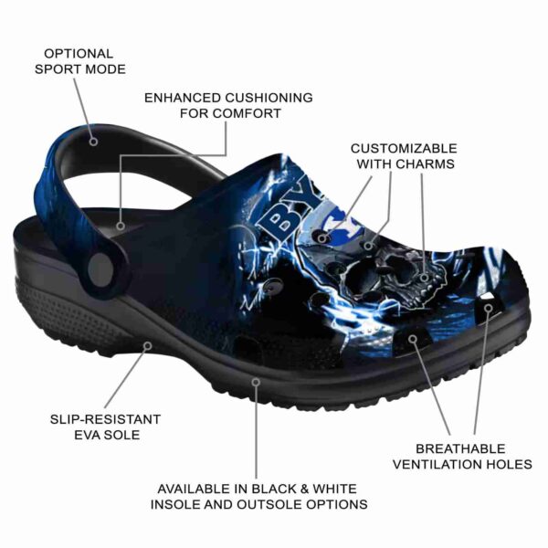 customized byu cougars gothic skull clog new arrival