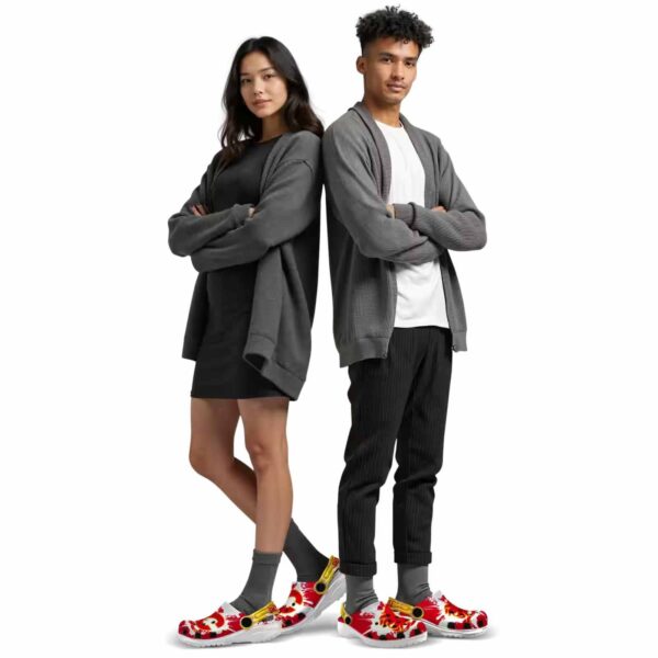 customized calgary flames splatter pattern clog top rated