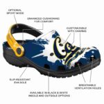 customized california golden bears splatter pattern clog best selling