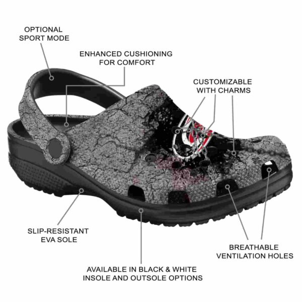 customized carolina hurricanes cracked ground texture clog new arrival