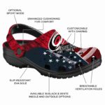 customized carolina hurricanes star spangled side pattern clog best selling
