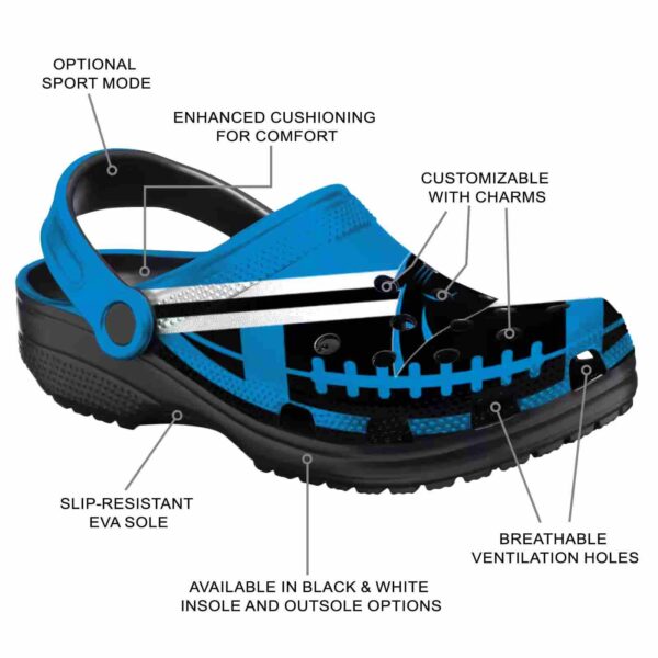 customized carolina panthers football motif crocs new arrival