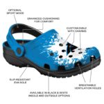 Customized Carolina Panthers Splatter Background Crocs Best selling