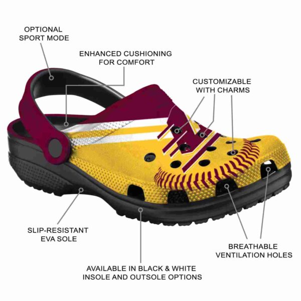 customized central michigan chippewas baseball motif clog new arrival