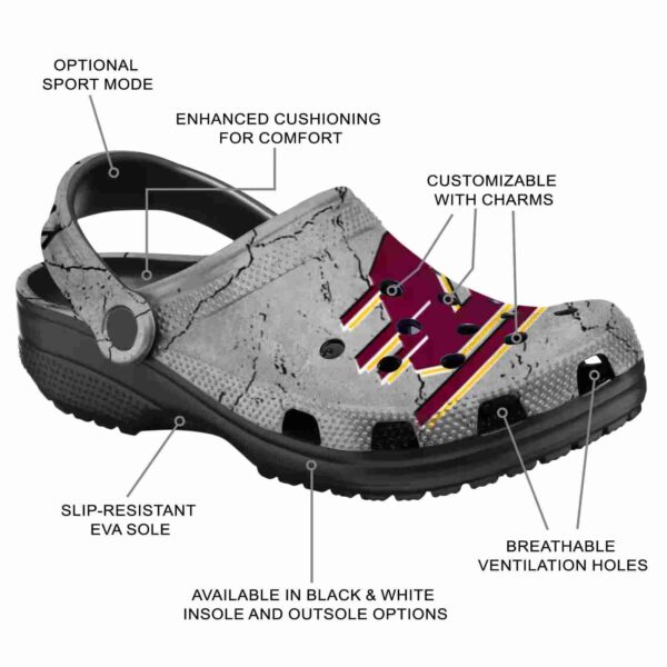 customized central michigan chippewas cracked texture clog new arrival