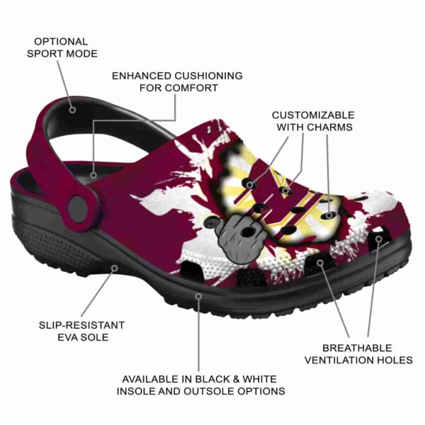 customized central michigan chippewas gripping hand clog new arrival
