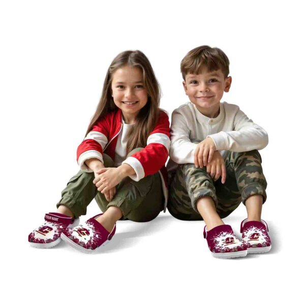 customized central michigan chippewas splatter background clog fashion forward