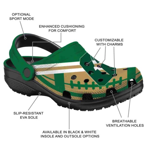 customized charlotte 49ers football motif clog new arrival