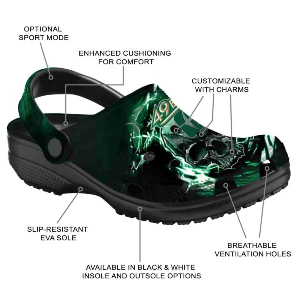 customized charlotte 49ers gothic skull clog new arrival
