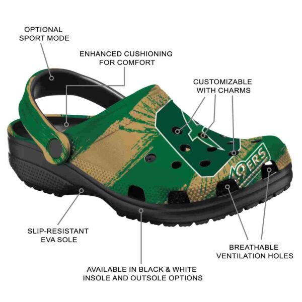 customized charlotte 49ers paint splatter graphics clog new arrival