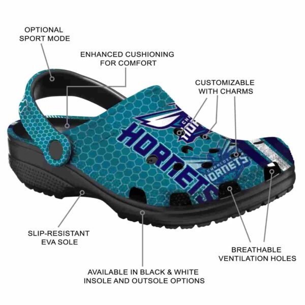 customized charlotte hornets contrasting stripes clog new arrival