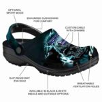 customized charlotte hornets gothic skull clog best selling