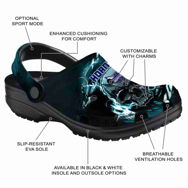 customized charlotte hornets gothic skull clog new arrival