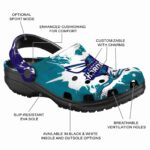 customized charlotte hornets splatter pattern clog best selling