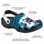 customized charlotte hornets zigzag paint burst clog best selling