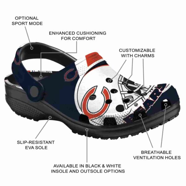 customized chicago bears football helmet crocs new arrival