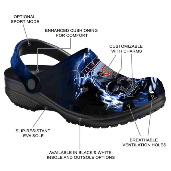 customized chicago bears gothic skull crocs new arrival