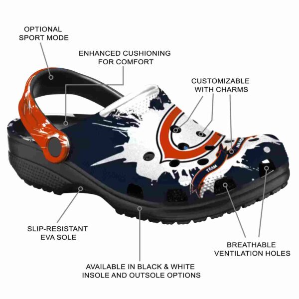 customized chicago bears splatter pattern crocs new arrival
