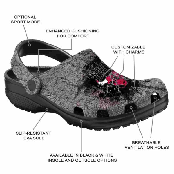 customized chicago bulls cracked ground texture crocs new arrival