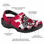 customized chicago bulls gripping hand crocs fashion forward