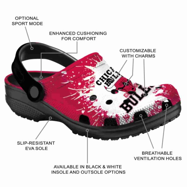customized chicago bulls splash art crocs new arrival