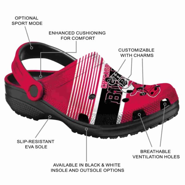 customized chicago bulls vibrant dual tone crocs new arrival