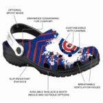 Customized Chicago Cubs Zigzag Paint Burst Crocs Best selling