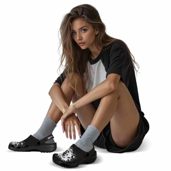 customized chicago white sox splatter background crocs premium grade