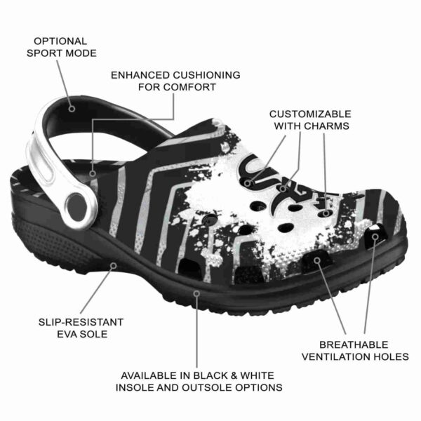 customized chicago white sox zigzag paint burst crocs new arrival
