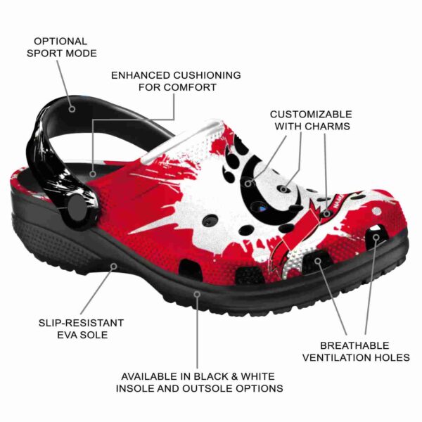 customized cincinnati bearcats splatter pattern clog new arrival
