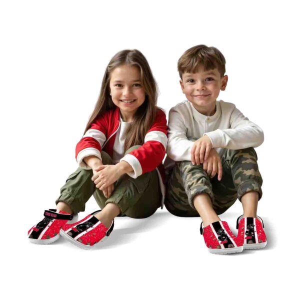 customized cincinnati bearcats vertical stripes clog fashion forward