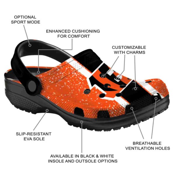 customized cincinnati bengals vertical stripes crocs new arrival