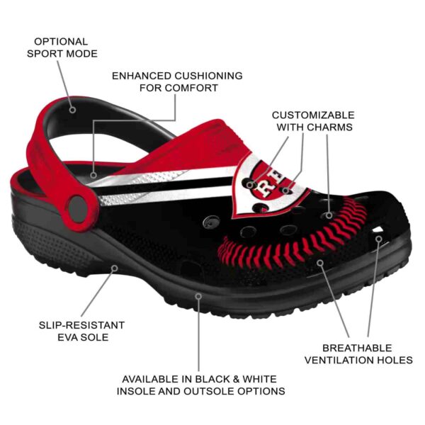 customized cincinnati reds baseball motif crocs new arrival