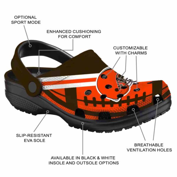 customized cleveland browns football motif crocs new arrival