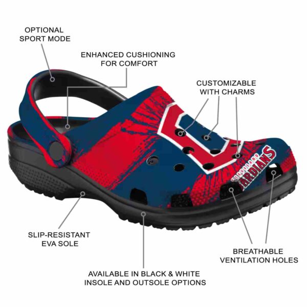 customized cleveland guardians paint splatter graphics crocs new arrival