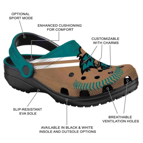 customized coastal carolina chanticleers baseball motif clog new arrival