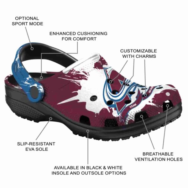 customized colorado avalanche splatter pattern clog new arrival