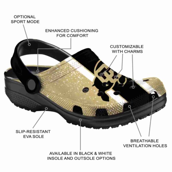 customized colorado buffaloes vertical stripes clog new arrival