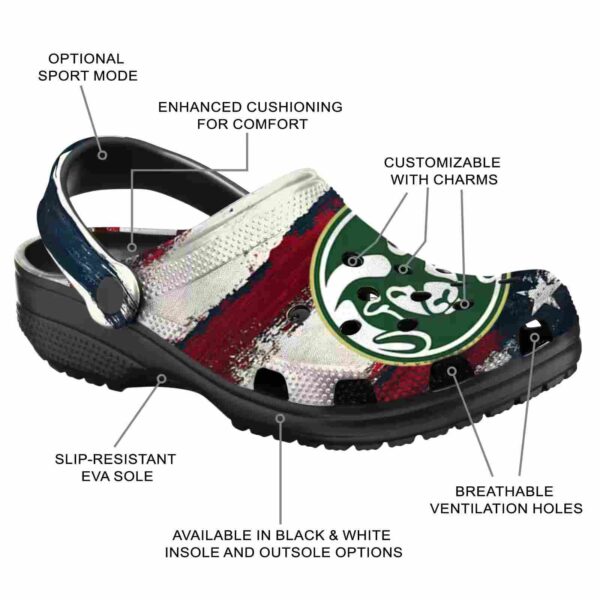 customized colorado state rams patriotic stripes clog new arrival