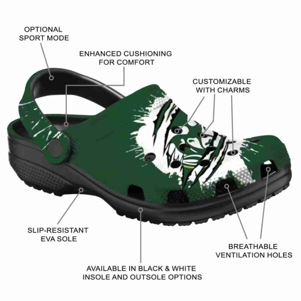 customized colorado state rams splash motif background clog new arrival