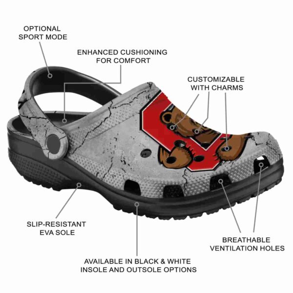 customized cornell big red cracked texture clog new arrival