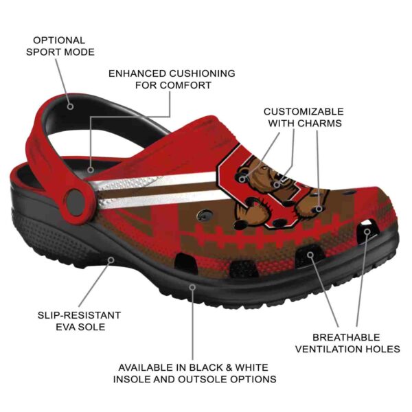 customized cornell big red football motif clog new arrival