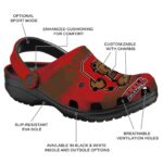 customized cornell big red paint splatter graphics clog best selling