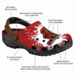customized cornell big red splash art clog best selling