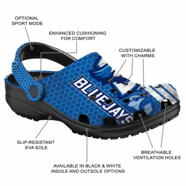 customized creighton bluejays contrasting stripes clog new arrival