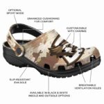 customized creighton bluejays desert camo clog best selling
